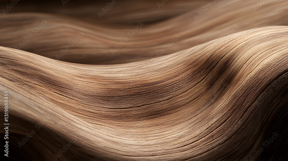 Close-up view of flowing hair showcasing beautiful wavy texture and warm tones. Perfect for beauty and haircare campaigns, representing elegance and softness in lifestyle imagery. Close-up view of flowing hair showcasing beautiful wavy texture and warm tones. Perfect for beauty and haircare campaigns, representing elegance and softness in lifestyle imagery.