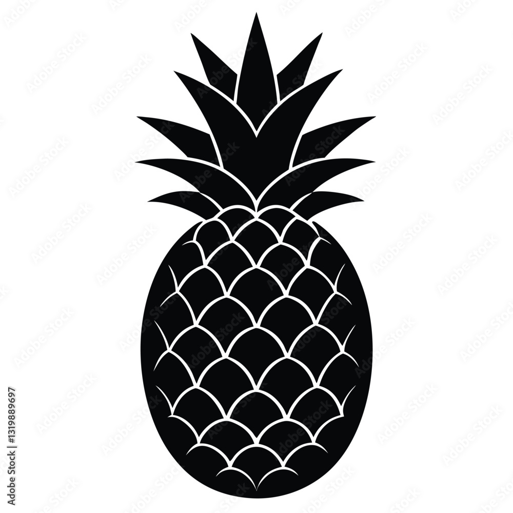 Obraz premium pineapple vector illustration