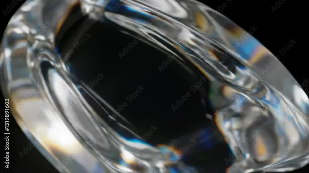 Elegant Curved Glass Surface with Smooth Reflective Properties - Premium Translucent Material with Dynamic Light Refraction in Macro Detail Elegant Curved Glass Surface with Smooth Reflective Properties - Premium Translucent Material with Dynamic Light Refraction in Macro Detail