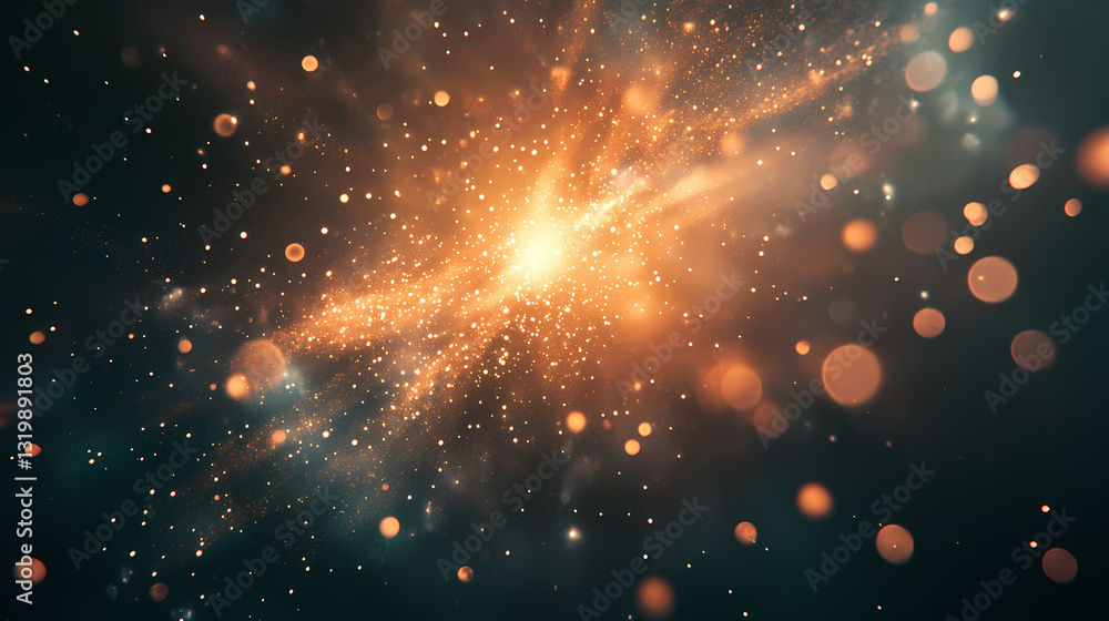 Obraz premium A celestial spectacle of planets and stars. Solar Luster. Illustration