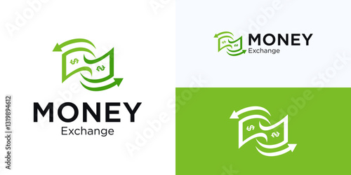 Money logo icon design, Logo money dollar with icon right and left arrows, Payment service for money in out, Money Exchange for services, Payment delivered and received, Digital wallet icon design.