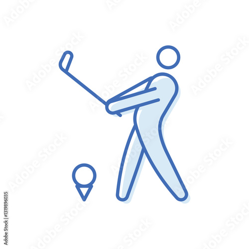 Photos Golfer Vector icon