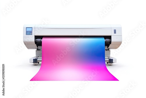 Printer isolated on white background