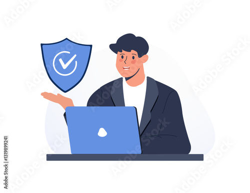 Data access and cybersecurity, data loss prevention industry, network encryption. Data access isolated cartoon vector illustrations. IT technology, computing service, DLP idea vector cartoon