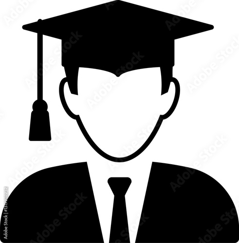 Student icon in flat style.