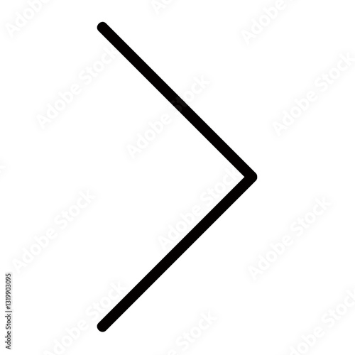 A Bold, Graphic Arrow Pointing Right, Symbolizing Progress And Direction, Rendered In Stark Black Lines Against A Pure White Background