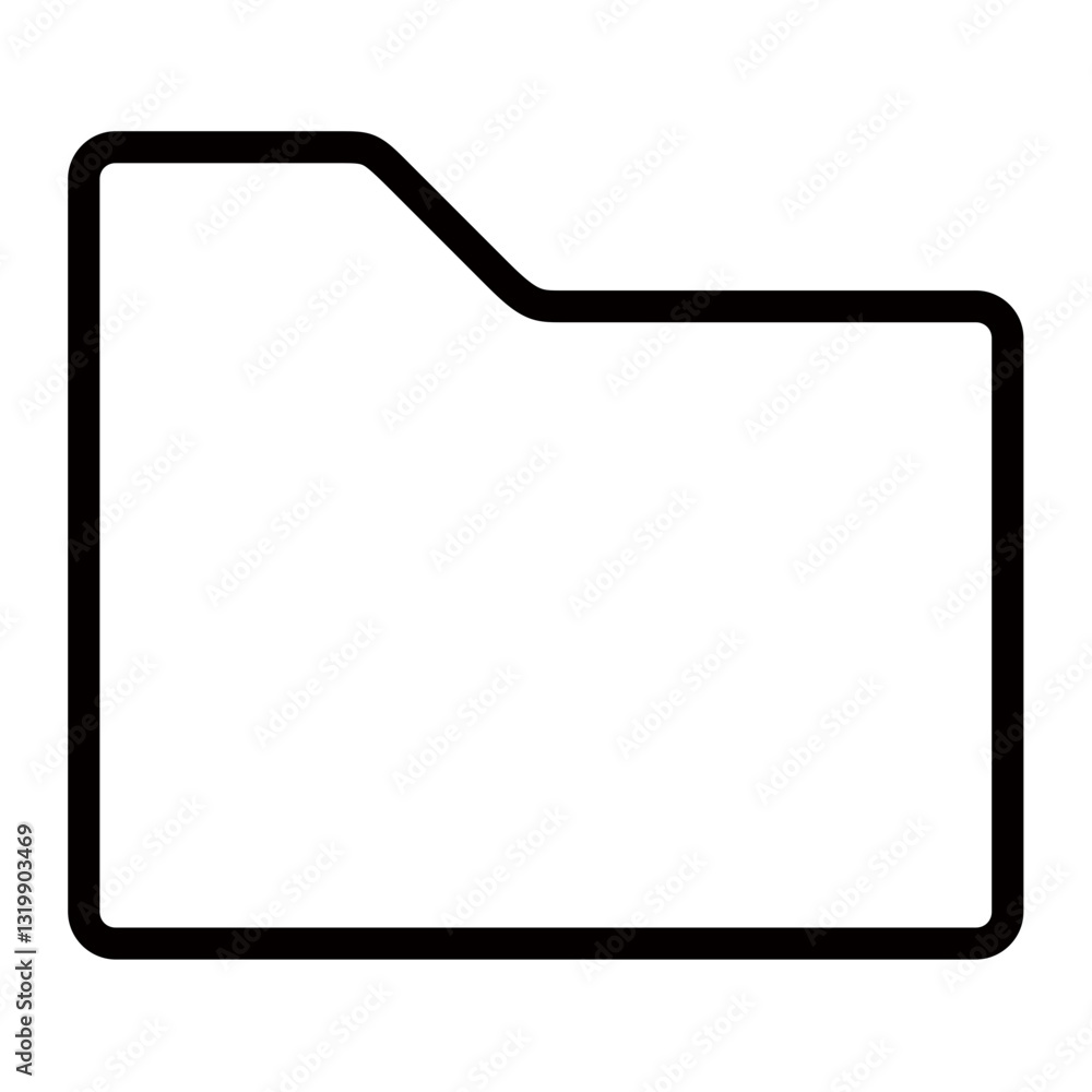 A Simple Yet Striking Black Folder Icon Representing Digital Organization And Efficient File Management With Bold Lines And A Clean White Background A Simple Yet Striking Black Folder Icon Representing Digital Organization And Efficient File Management With Bold Lines And A Clean White Background