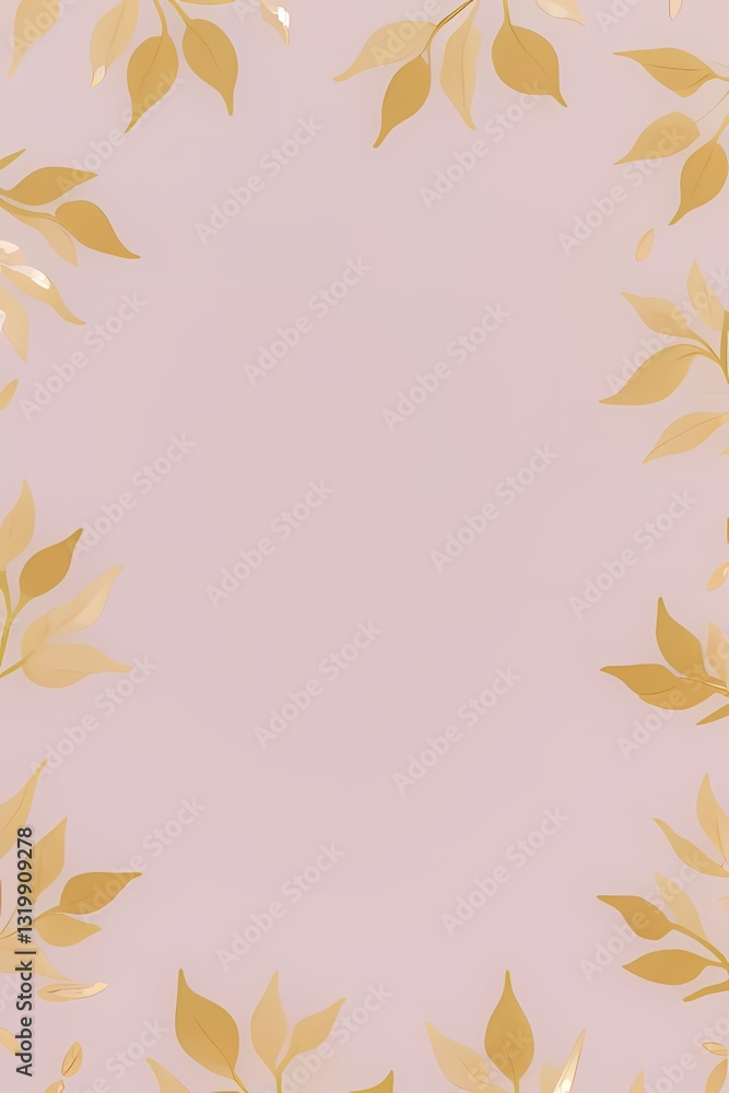 Elegant Floral Background with Golden Leaves and Soft Pastels Luxury Botanical Design with Gold Accents and Blush Tones Soft Pink and Beige Floral Background for Invitations and Cards Elegant Floral Background with Golden Leaves and Soft Pastels Luxury Botanical Design with Gold Accents and Blush Tones Soft Pink and Beige Floral Background for Invitations and Cards