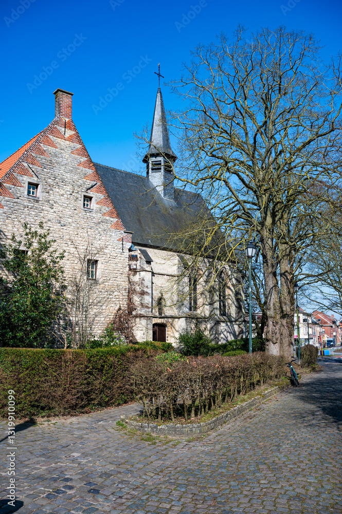 Fototapeta premium Our Lady chapel in Woluwe Saint Lambert, Brussels Capital Region, Belgium