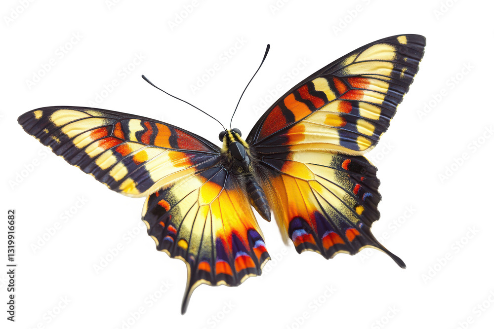 Colorful butterfly with intricate wing patterns isolated on Transparent Background Colorful butterfly with intricate wing patterns isolated on Transparent Background