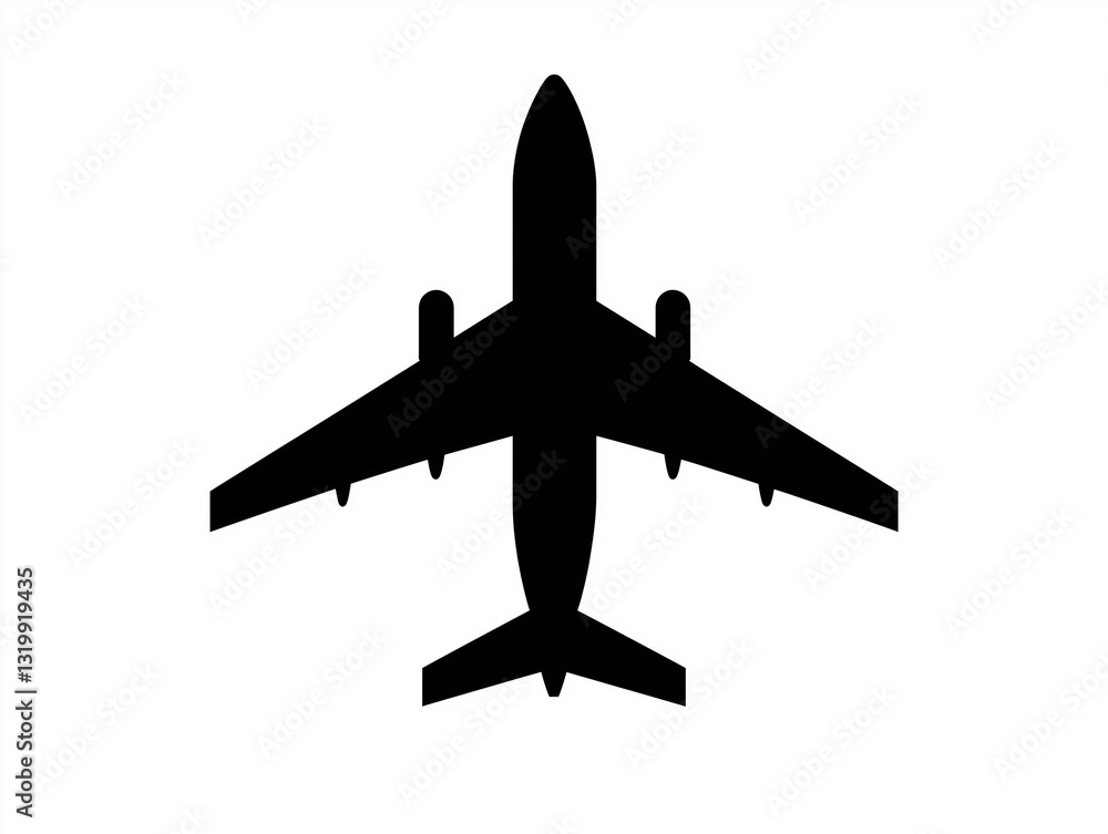 Airplane aviation flat icon for apps, logo and website. Airplane icon, vector. Airplane sign and symbol. Flight jet, aircraft transport symbol on white background. Vector illustration.