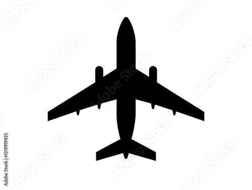 Obraz na płótnie Airplane aviation flat icon for apps, logo and website. Airplane icon, vector. Airplane sign and symbol. Flight jet, aircraft transport symbol on white background. Vector illustration. w salonie