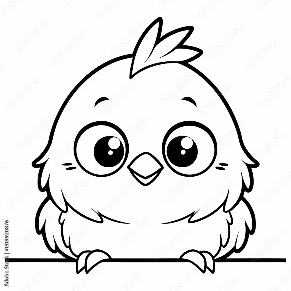 a charming vector illustration of a cute chick, perfect for coloring or design projects a charming vector illustration of a cute chick, perfect for coloring or design projects