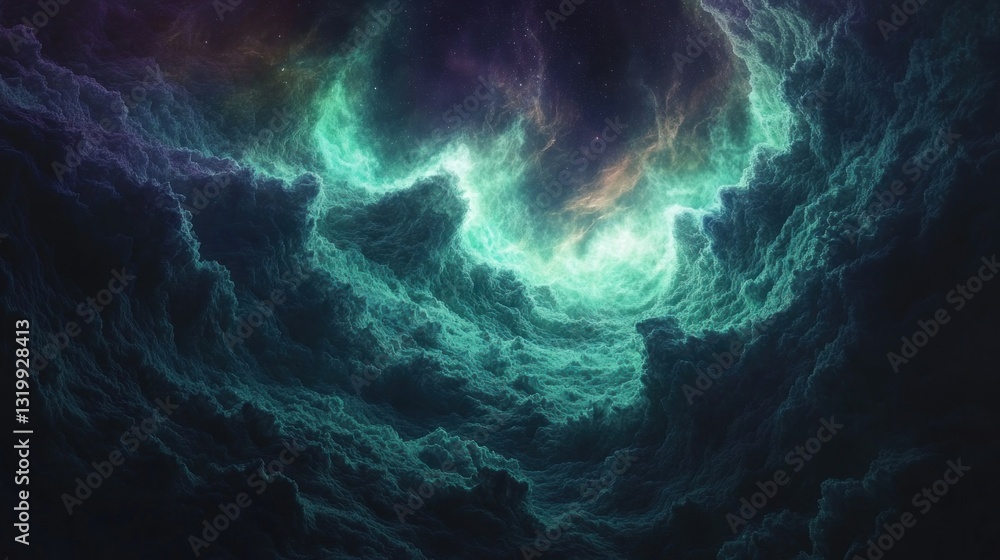 Obraz premium Mystical, swirling nebula cloudscape