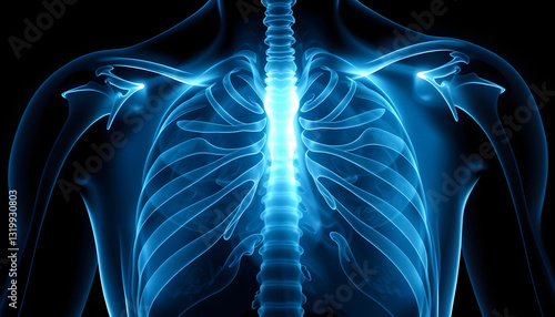 chest x-ray vector logo icon design , with white tonespng