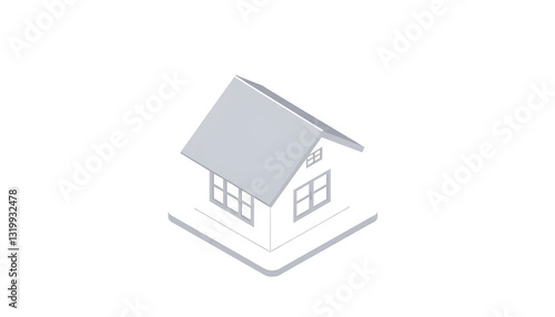 Wallpaper Mural house isometric icon, linear sign isolated on white background - editable vector illustration eps10 , with white tonespng Torontodigital.ca