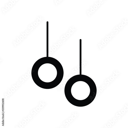 Gymnastic Rings Vector icon