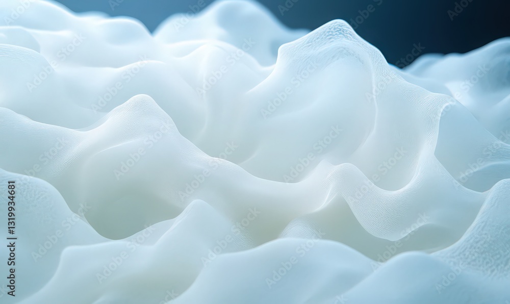 Obraz premium Abstract White Fabric Texture with Undulating Forms