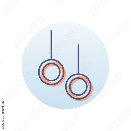 Gymnastic Rings Vector icon