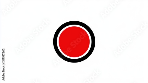 Red Circle with Black Border on White Background Minimalist Design for Logos Icons and Graph Free Download Red Circle with Black Border on White Background Minimalist Design for Logos Icons and Graph - GFXLoad