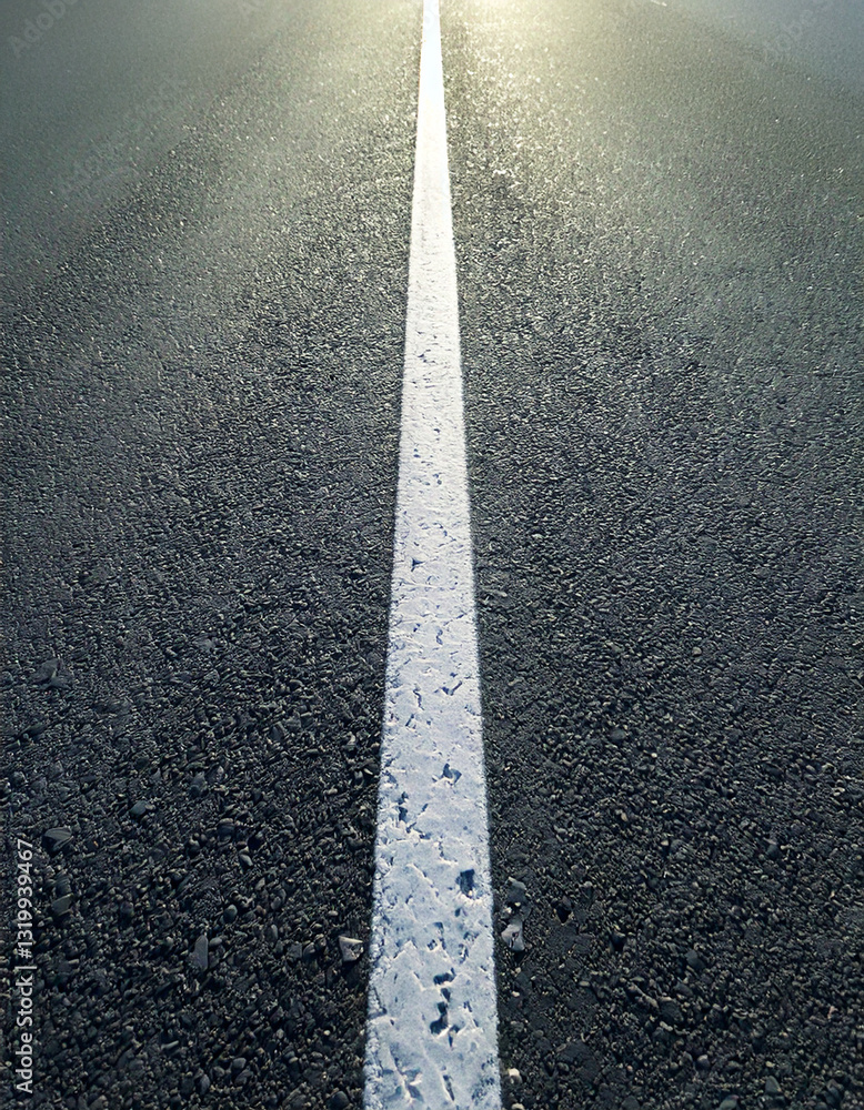 asphalt road surface with a white line