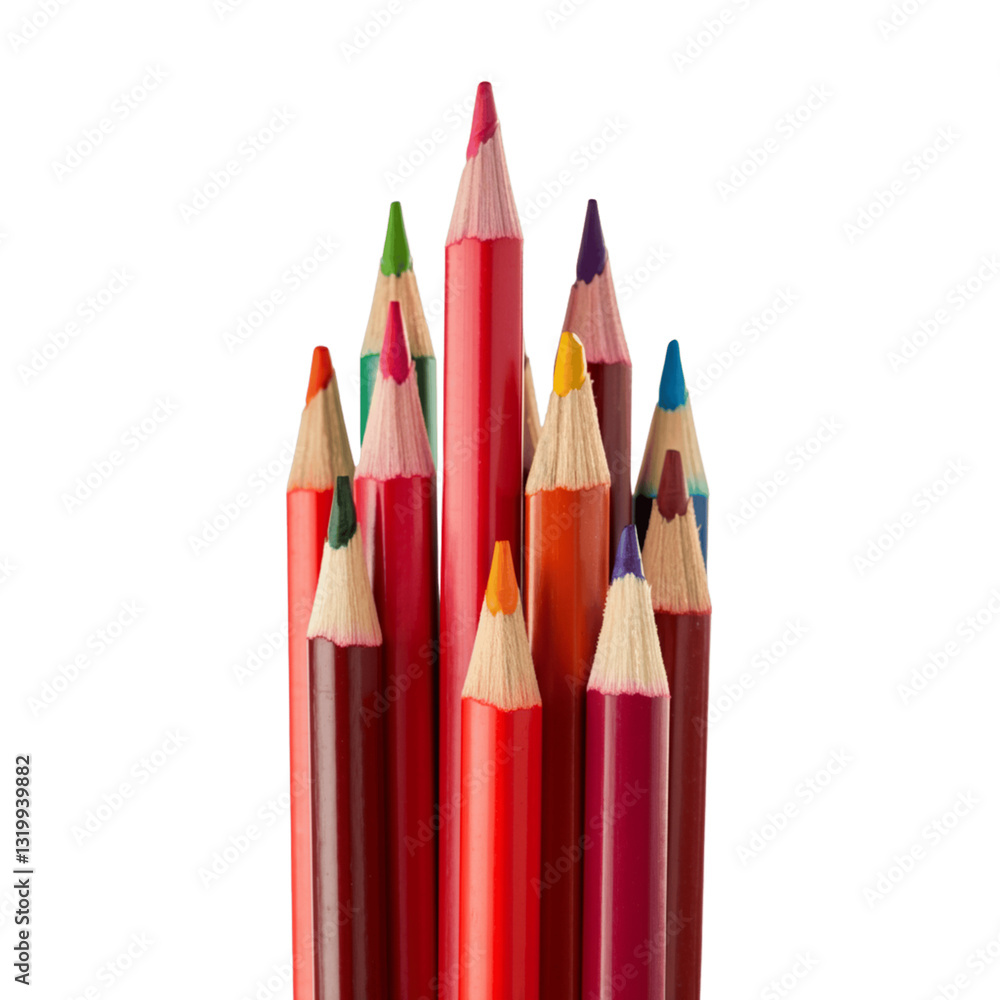 red color pencils transparent background red color pencils transparent background