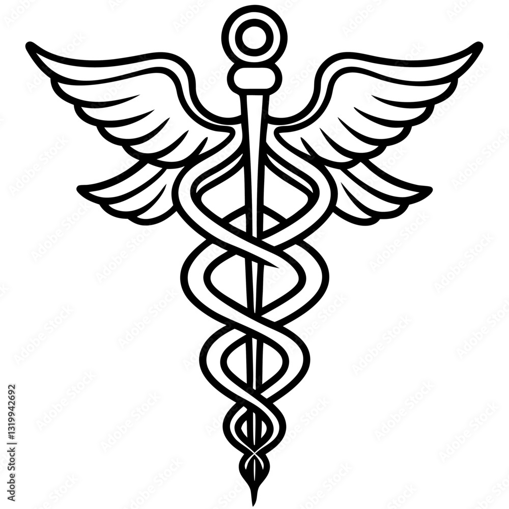 Caduceus Medical Snake Logo Icon Vector - Isolated Symbol for Healthcare & Pharmacy Design, Caduceus medical snake logo icon vector, perfect for healthcare, pharmacy, and hospital branding. Caduceus Medical Snake Logo Icon Vector - Isolated Symbol for Healthcare & Pharmacy Design, Caduceus medical snake logo icon vector, perfect for healthcare, pharmacy, and hospital branding.