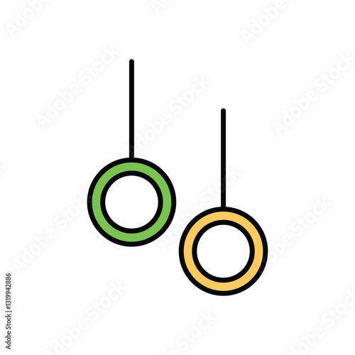 Gymnastic Rings Vector icon