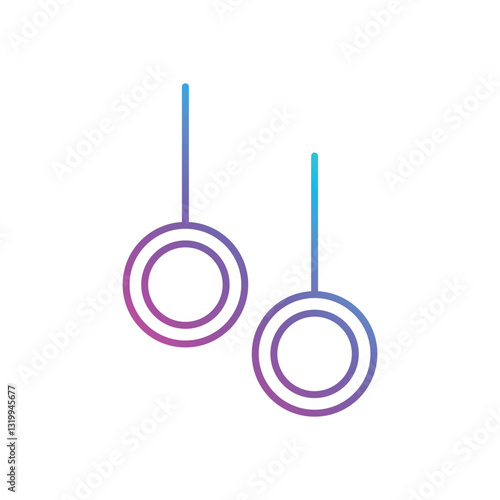Gymnastic Rings Vector icon