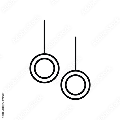 Gymnastic Rings Vector icon