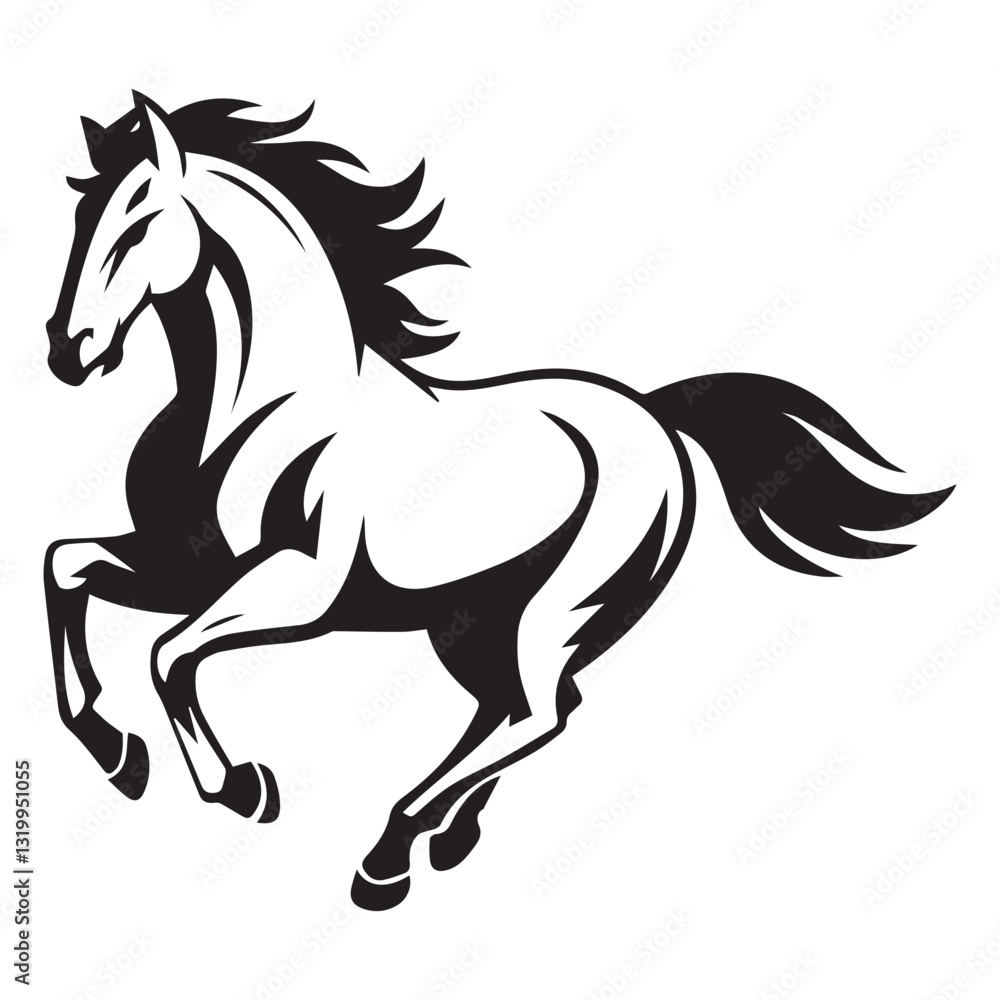 Obraz premium horse silhouette vector