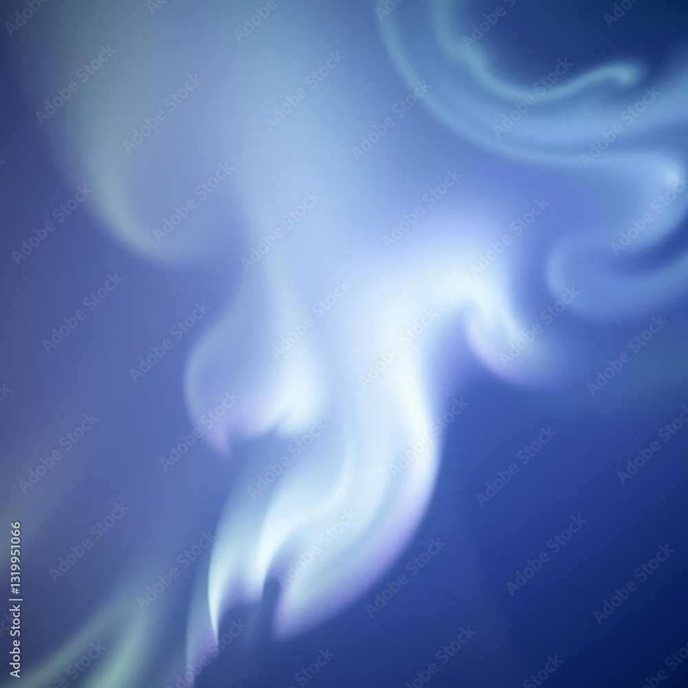 Obraz premium Ethereal Blue Smoke Swirls with Ghostly Apparitions