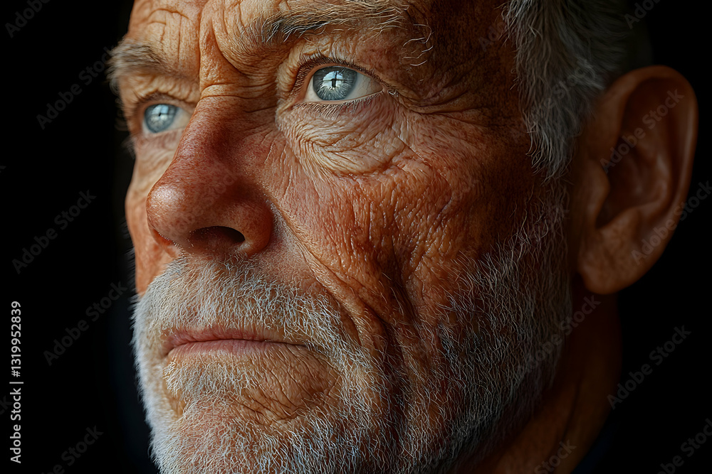 Close Up Portrait Of A Serious Senior Man Close Up Portrait Of A Serious Senior Man