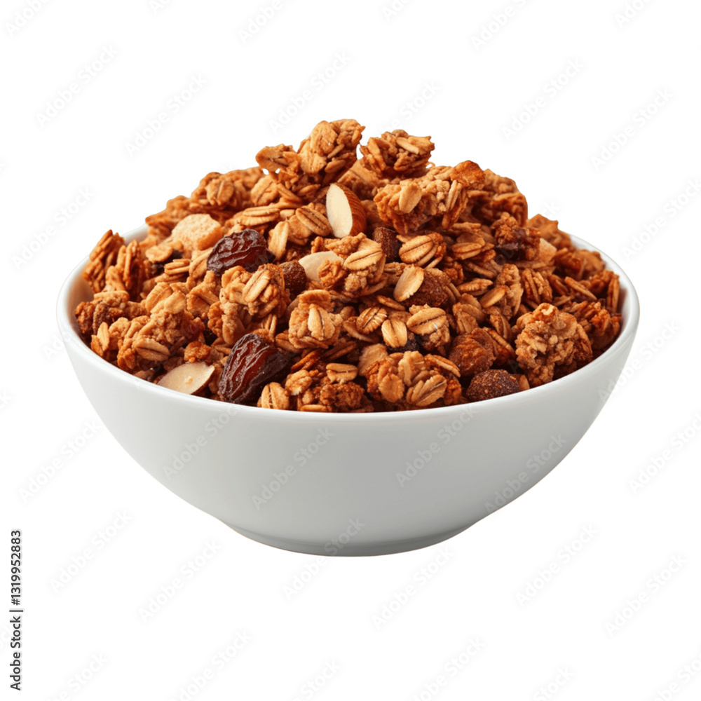 bowl of overnight oats isolated on transparent background bowl of overnight oats isolated on transparent background
