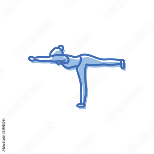 Sticker Gymnastics Vector icon