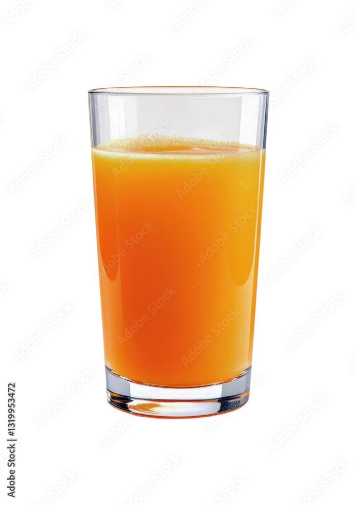 Fresh Squeezed Orange Juice in Clear Glass with Bright Citrus Color and Natural Pulp in Refreshing Beverage Photography Style Isolated on Transparent and White Background Fresh Squeezed Orange Juice in Clear Glass with Bright Citrus Color and Natural Pulp in Refreshing Beverage Photography Style Isolated on Transparent and White Background