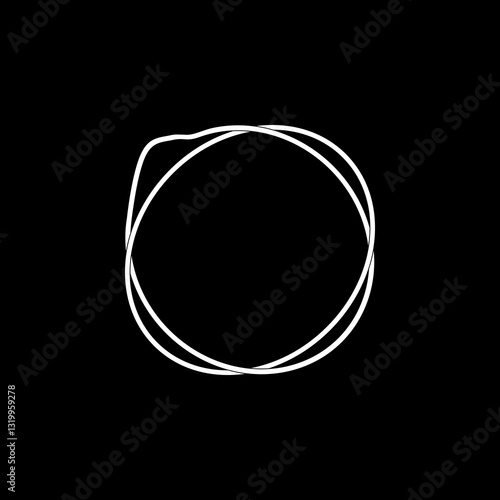 Artistic Round Lines, Weaving Style, can use for Logo, Apps, Website, Contemporary Ornate, Frame Work, Copyspace, Icon, Symbol, Cover or Graphic Design Element. Vector Illustration