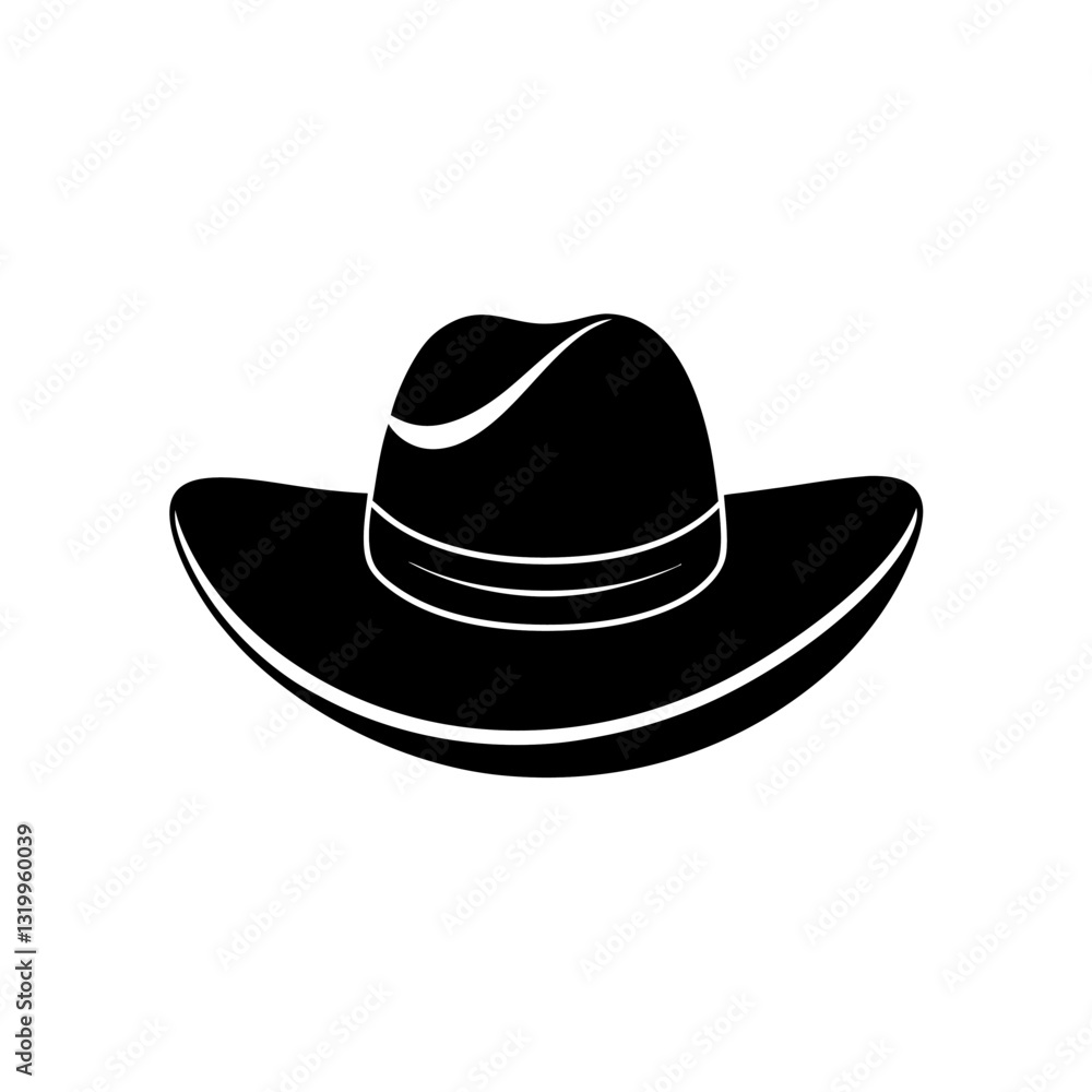 Country Western Cowboy Leather Hat, Texas Sheriff Hat Silhouette Vector Clipart Design, Texas Sheriff Hat silhouette vector design perfect for country western-themed graphics. Country Western Cowboy Leather Hat, Texas Sheriff Hat Silhouette Vector Clipart Design, Texas Sheriff Hat silhouette vector design perfect for country western-themed graphics.