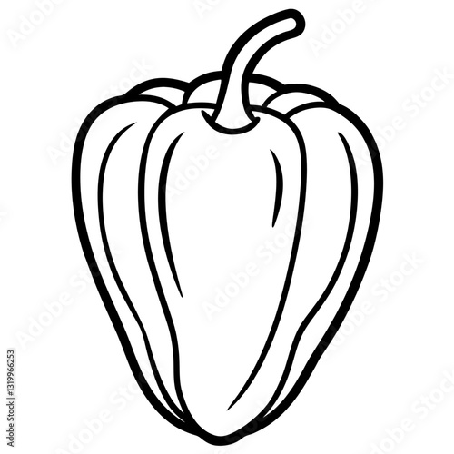 Vector Habanero Illustration - Cartoon, Clipart, and Line Art Design with White Background, High-quality vector habanero design in cartoon, clipart, and line art styles with a white background