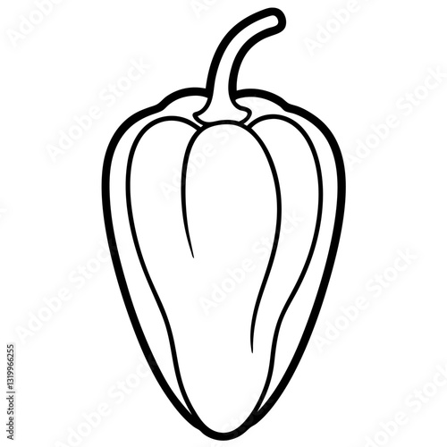 Vector Habanero Illustration - Cartoon, Clipart, and Line Art Design with White Background, High-quality vector habanero design in cartoon, clipart, and line art styles with a white background