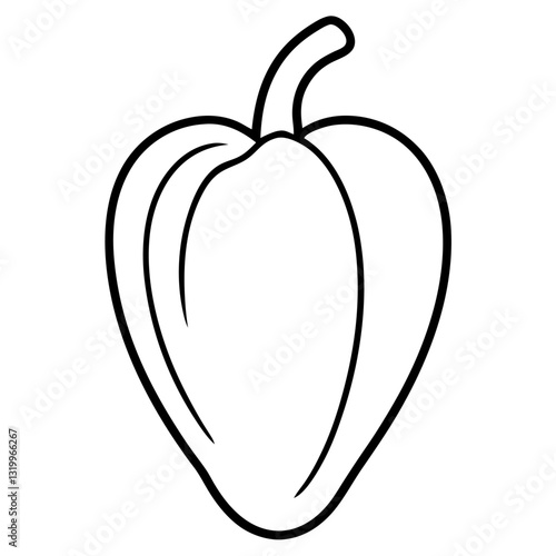 Vector Habanero Illustration - Cartoon, Clipart, and Line Art Design with White Background, High-quality vector habanero design in cartoon, clipart, and line art styles with a white background