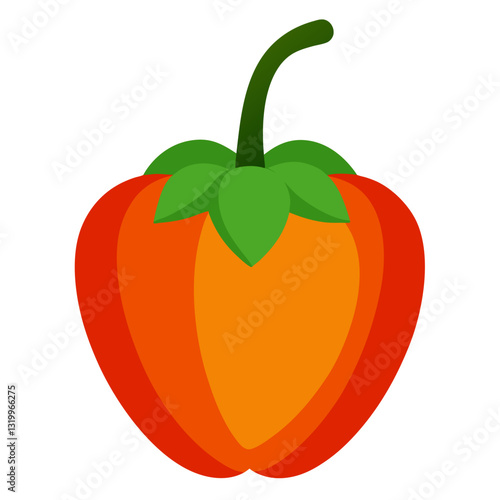 Vector Habanero Illustration - Cartoon, Clipart, and Line Art Design with White Background, High-quality vector habanero design in cartoon, clipart, and line art styles with a white background