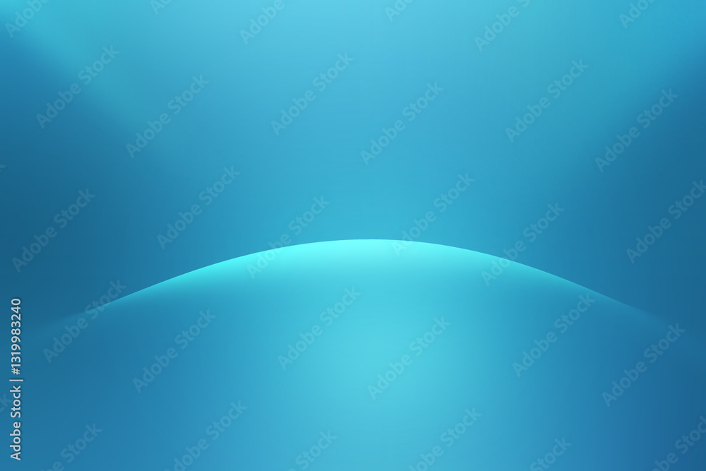 blue gradient abstract background with soft spot light for product display.
