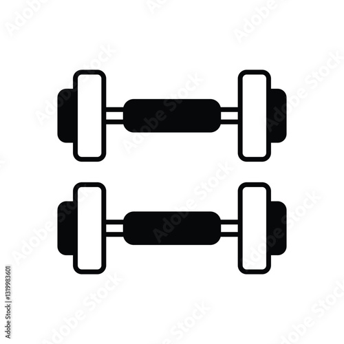 Barbells Vector icon