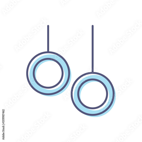 Gymnastic Rings  Vector icon