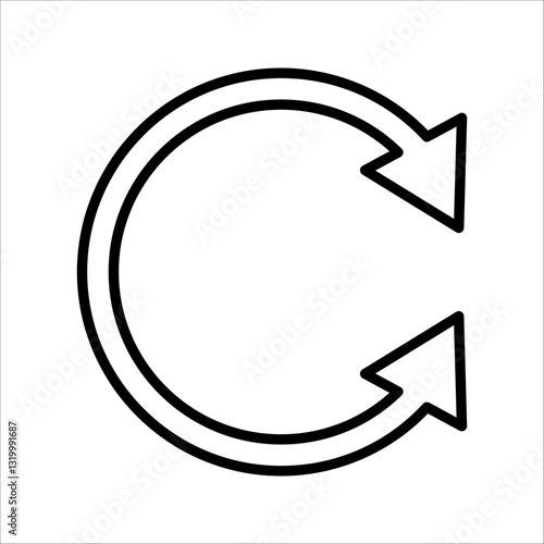 diameter Icon Symbol isolated white background. vector illustration. color editable.