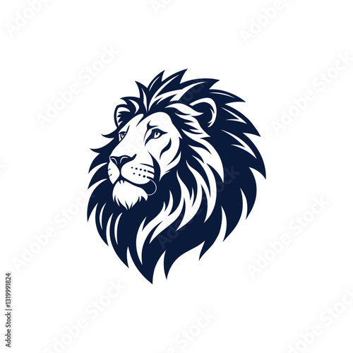Wallpaper Mural lion, lion face silhouette logo vector line art logo design Torontodigital.ca