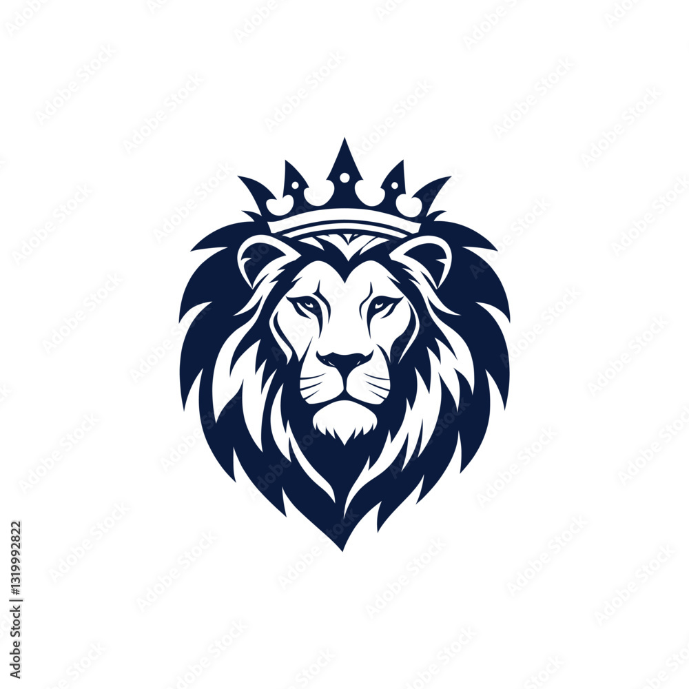 lion, lion face silhouette logo vector line art logo design lion, lion face silhouette logo vector line art logo design