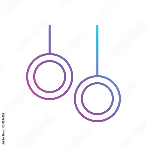 Gymnastic Rings  Vector icon