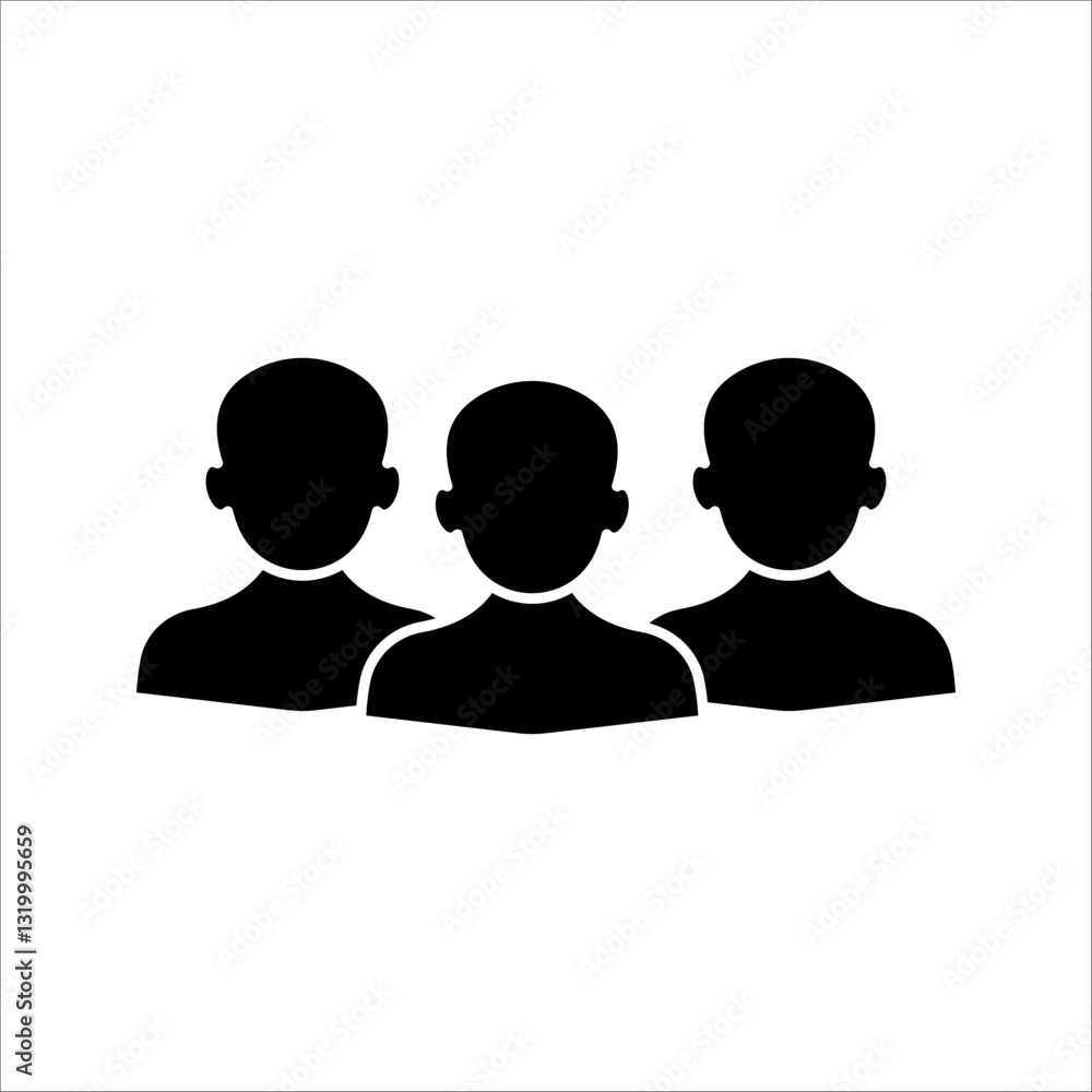 People Icon Symbol isolated white background. vector illustration. color editable. People Icon Symbol isolated white background. vector illustration. color editable.